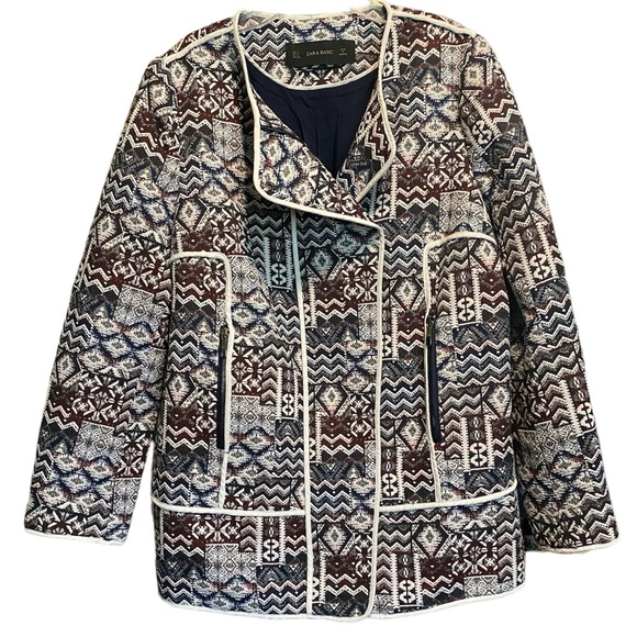 Zara Multicolor Patterned Blazer - Picture 5 of 10